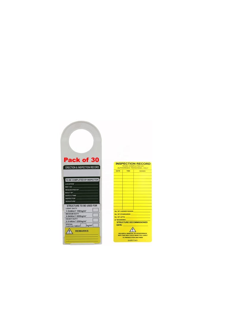 Scaffolding Status Holder and Scaffolding and Construction Inspection Tags