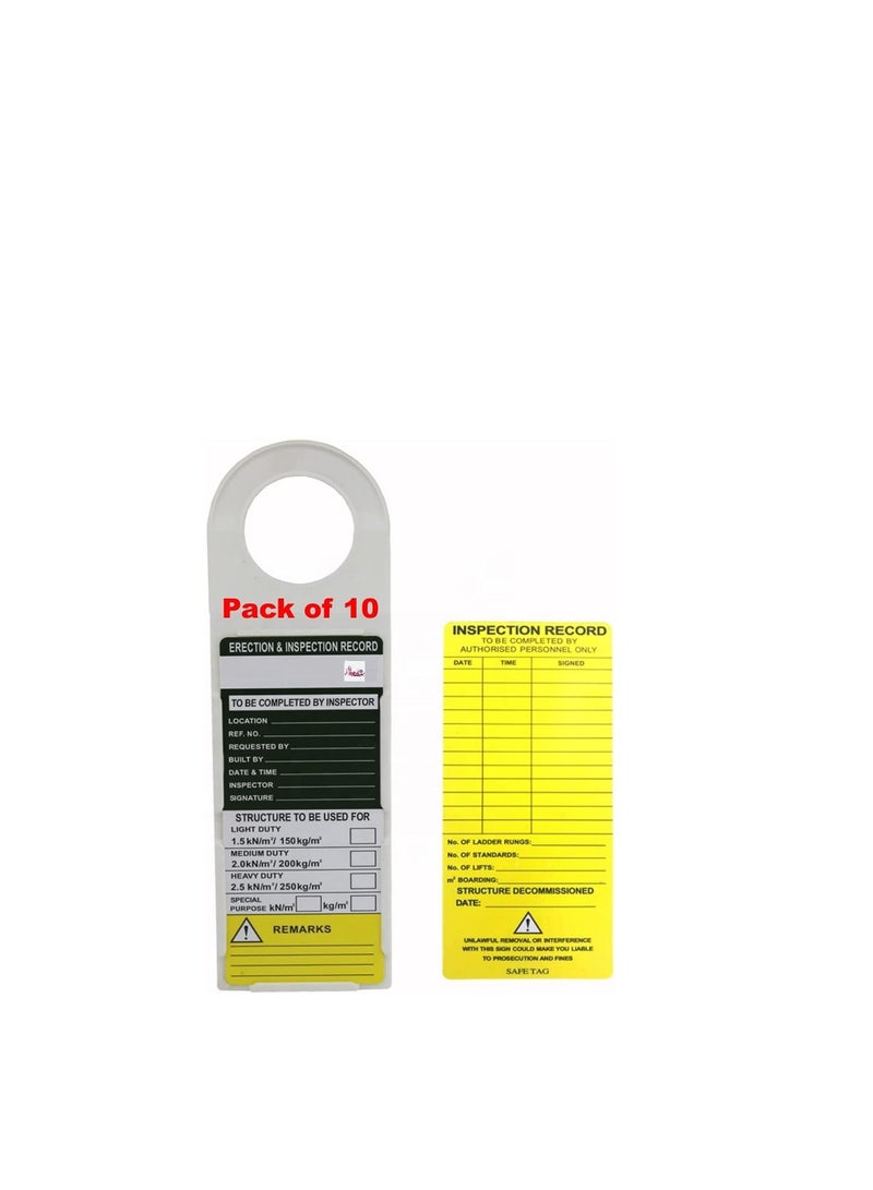 Scaffolding Status Holder and Scaffolding and Construction Inspection Tags