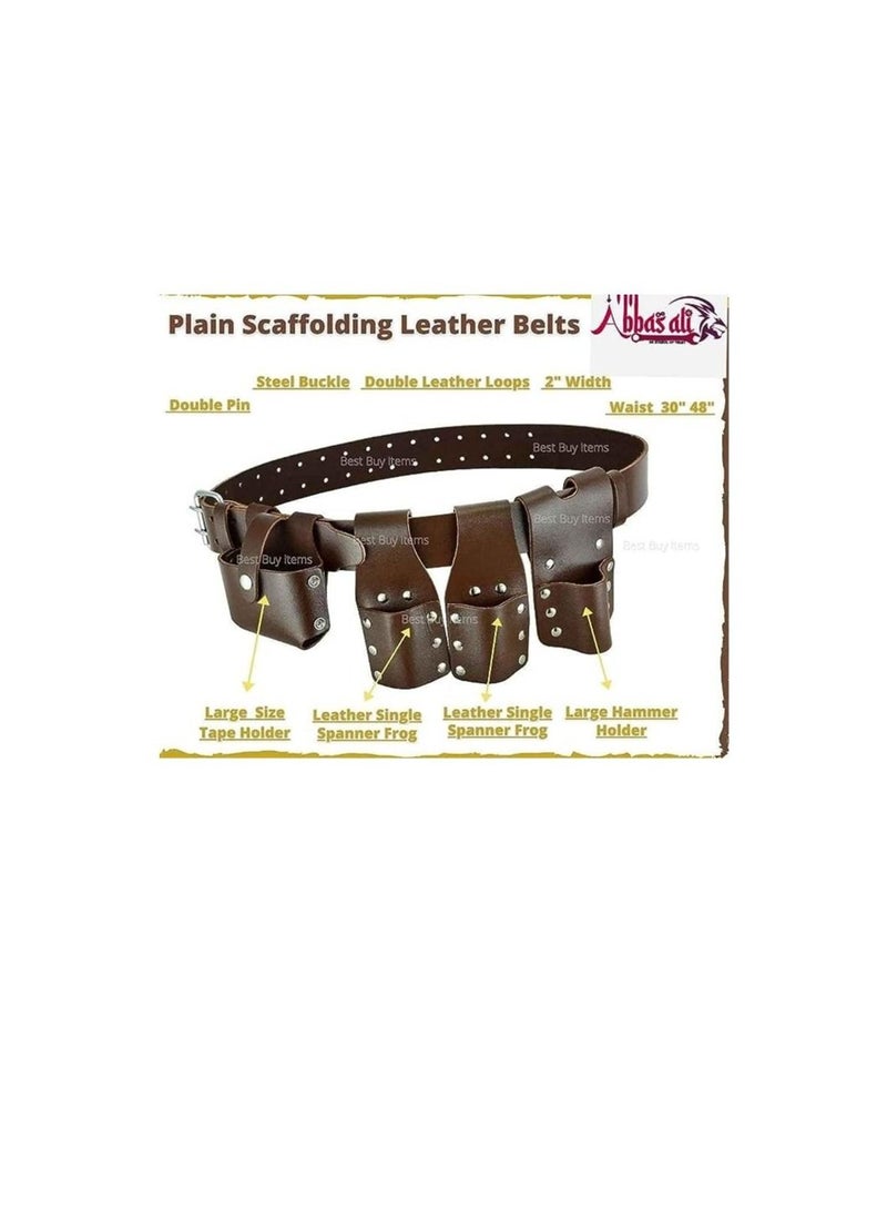 Scaffolding Brown Leather Tools Belt