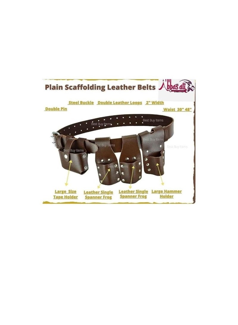 Scaffolding Brown Leather Tools Belt
