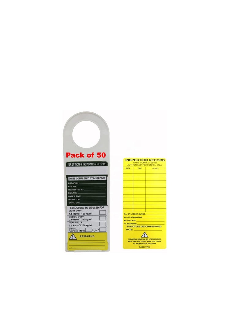 Scaffolding Status Holder and Scaffolding and Construction Inspection Tags