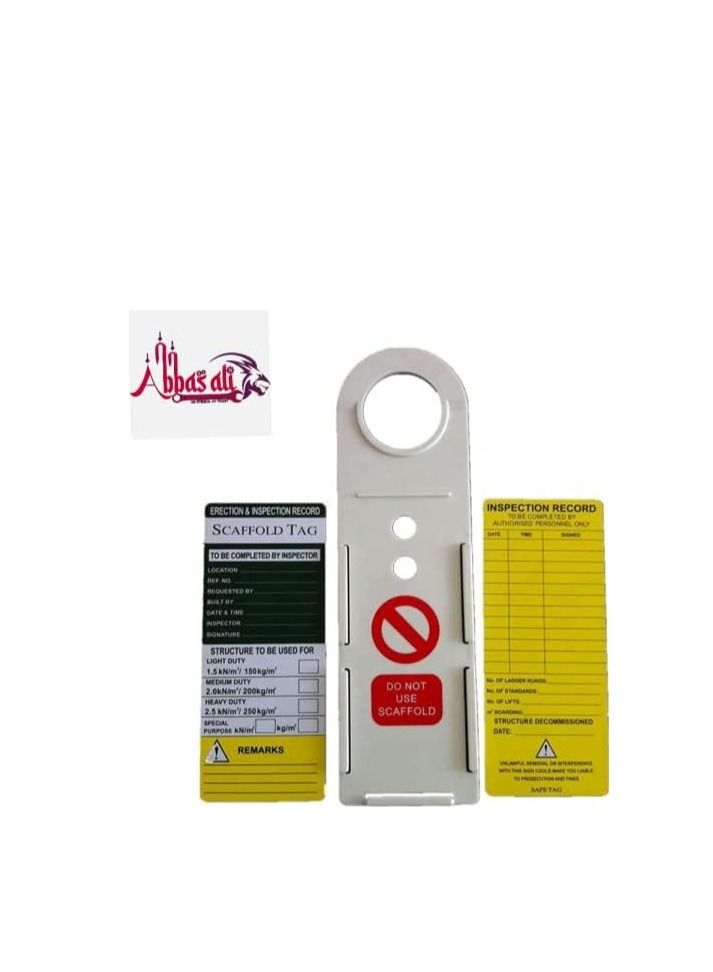 Scaffolding Status Holder and Scaffolding and Construction Inspection Tags