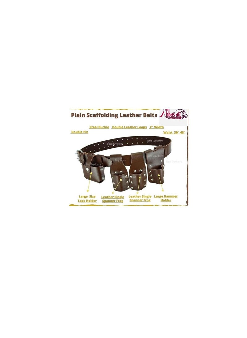 Scaffolding Brown Leather Tools Belt