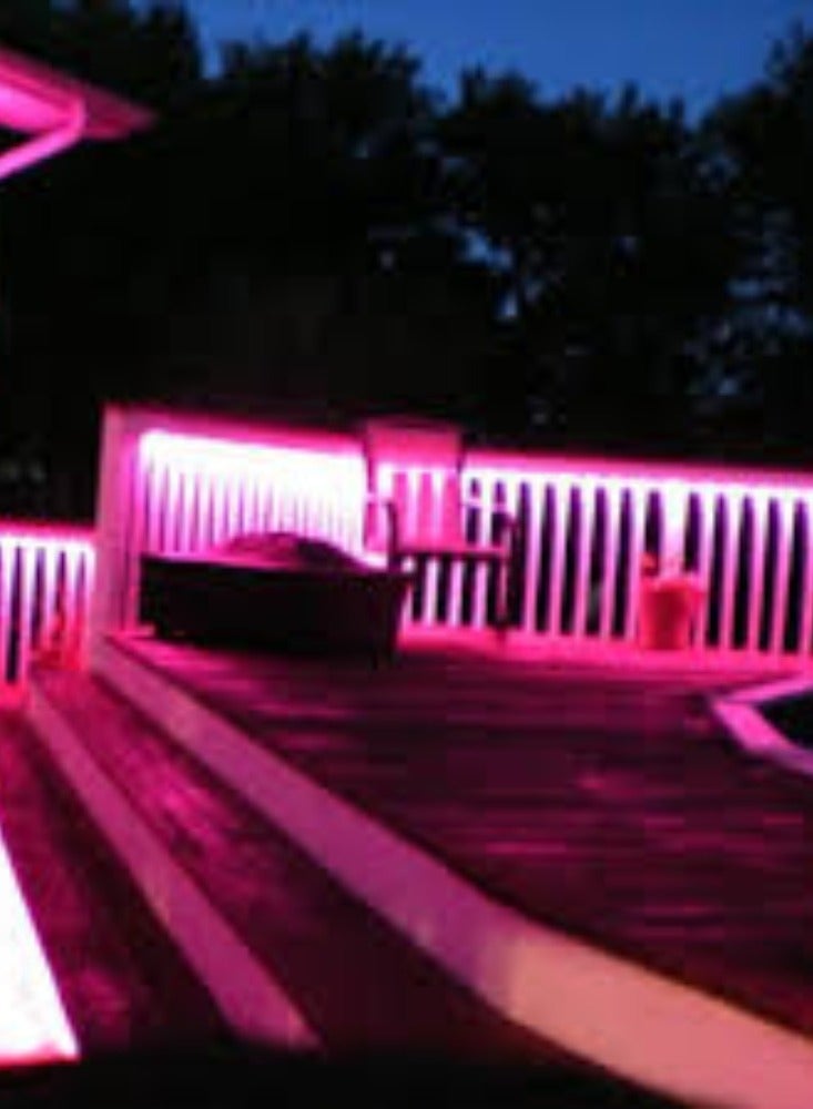 KNP 5m LED Strip Lights in Pink are designed to add a vibrant and colorful ambiance to indoor spaces, offering versatile lighting solutions for various decorative and accent lighting applications.