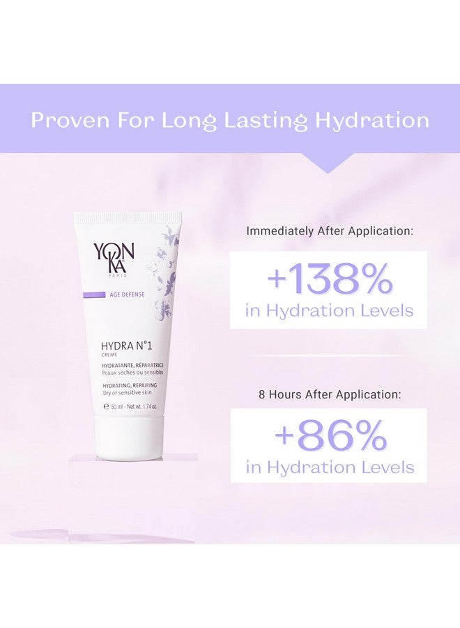 Yonka Daily Reparative Moisturizer Hydra No. 1 Creme Rich Antiaging Skincare With Hyaluronic Acid Vitamins A C & E For Dry Skin Parabenfree 50Ml