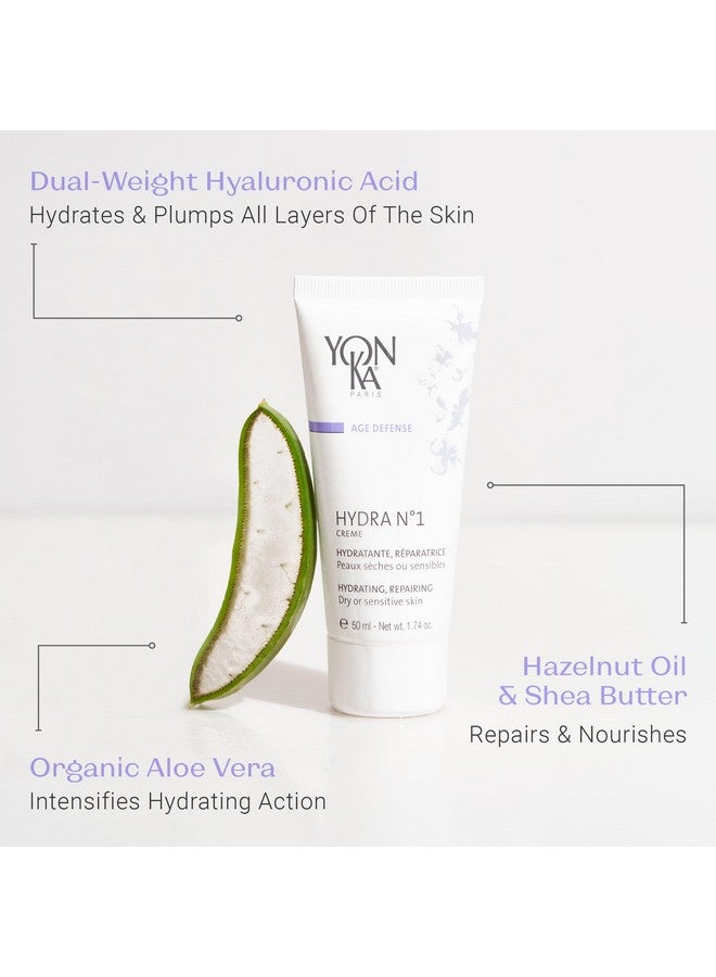 Yonka Daily Reparative Moisturizer Hydra No. 1 Creme Rich Antiaging Skincare With Hyaluronic Acid Vitamins A C & E For Dry Skin Parabenfree 50Ml