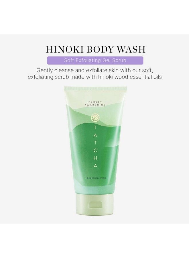 Forest Awakening Hinoki Body Wash: Soft Exfoliating Scrub 200 Ml | 6.8 Fl Oz