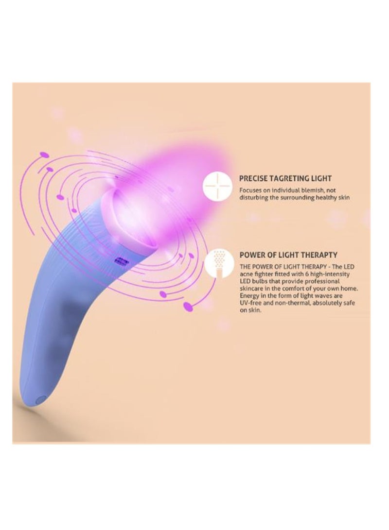 LED Acne Treatment Device, Red and Blue Light Therapy for Acne Spots, Pimples, Zits, Facial Aesthetic Device for Clear Skin, Blue