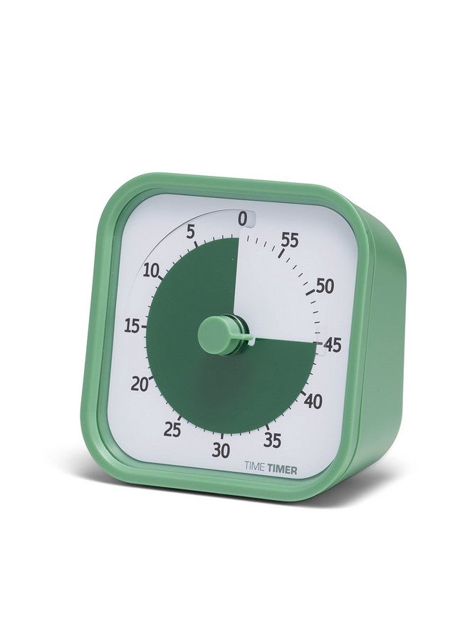 Home Mod 60 Minute Kids Visual Timer Home Edition For Homeschool Supplies Study Tool, Timer For Kids Desk, Office Desk And Meetings With Silent Operation (Fern Green)