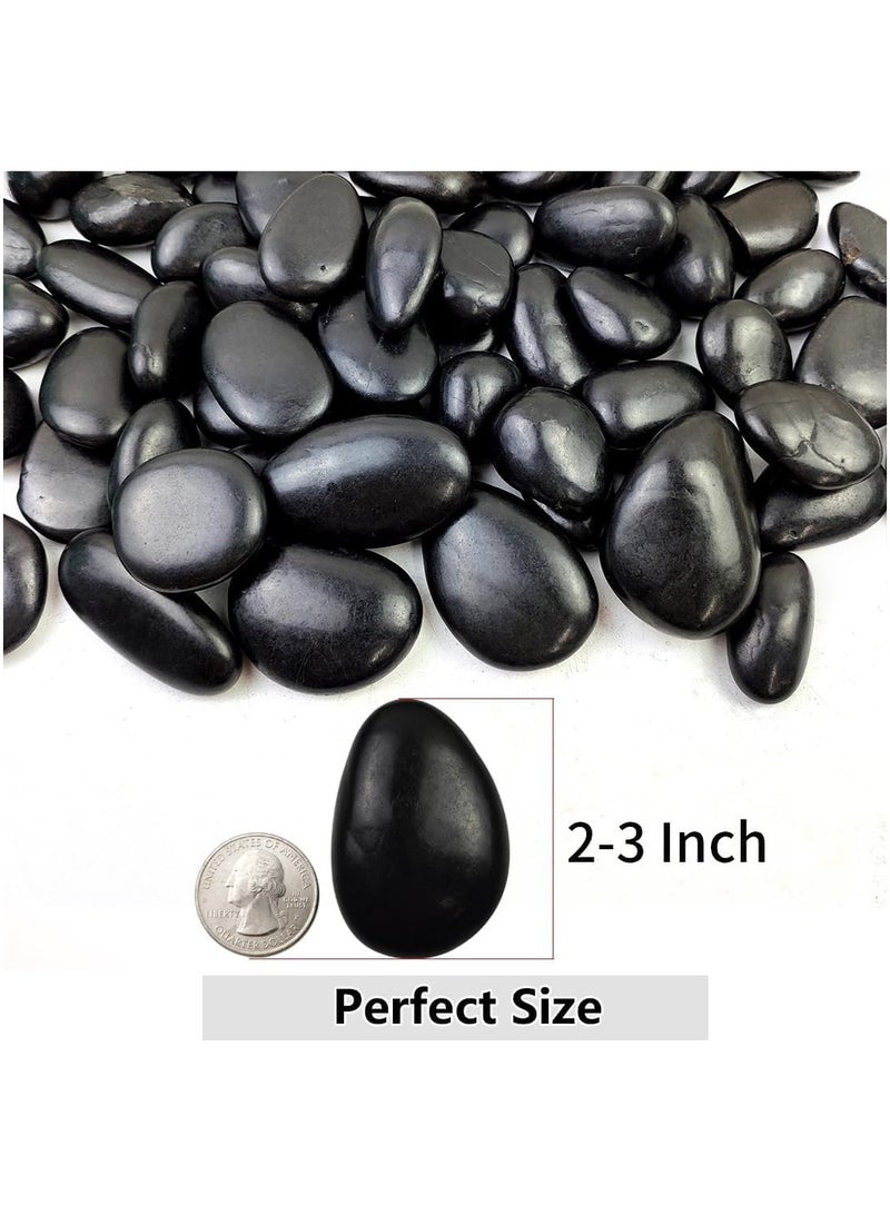 Decorative Pebbles, Natural Small Polished Mixed Stones Gravel for Plant Aquariums, Flowerpot, Landscaping, Ponds,Terrariums Vase Fillers, DIY, Home Garden Decoration(Approx.0.5-1.2 inch) 10kg