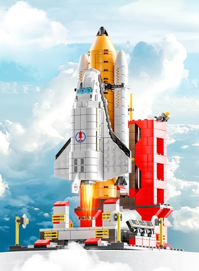 6-in-1 Aerospace Building Blocks Set, Space Exploration Shuttle Building Toys, Rocket Ship Toy Set, Space Launch System Building Blocks Set, Ideal Gifts for Kids Age 6+ Year Old (1000 PCS)