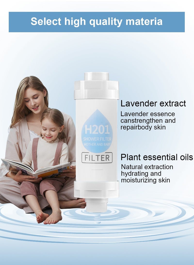 Shower Head Filter - Vitamin C Shower Infuser ,Hard Water Softener, Chlorine & Fluoride Shower Filter, Water Purifying Filtered Shower Head with Beads, Helps Dry Skin & Hair Loss (For Mother and Baby)GC4123Z
