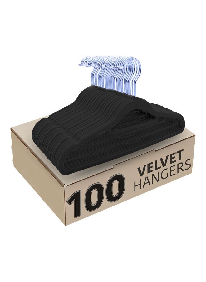 100-Piece Non-Slip Velvet Cloth Hanger Set