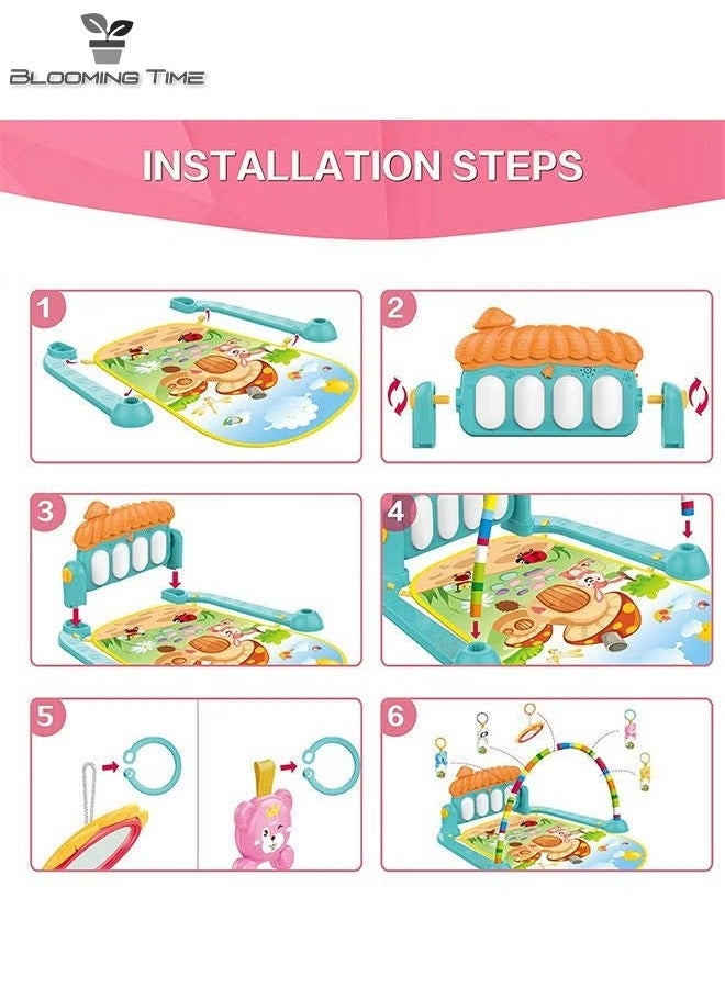 Baby Fitness Frame Pedal Piano Toy Children's Baby Music Crawling Mat Fitness Device 0-36 Months Old