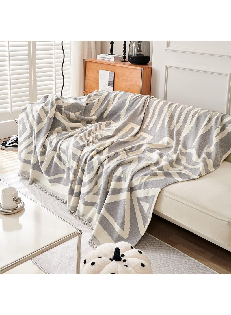 Double Sided Chenille Sofa Cover Throw Blanket