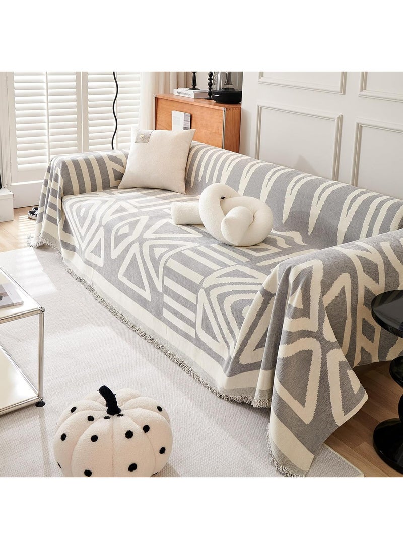 Double Sided Chenille Sofa Cover Throw Blanket