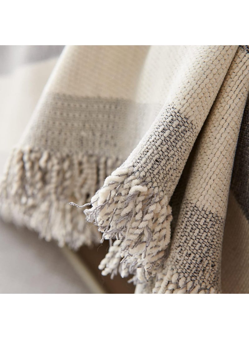 Double Sided Chenille Sofa Cover Throw Blanket