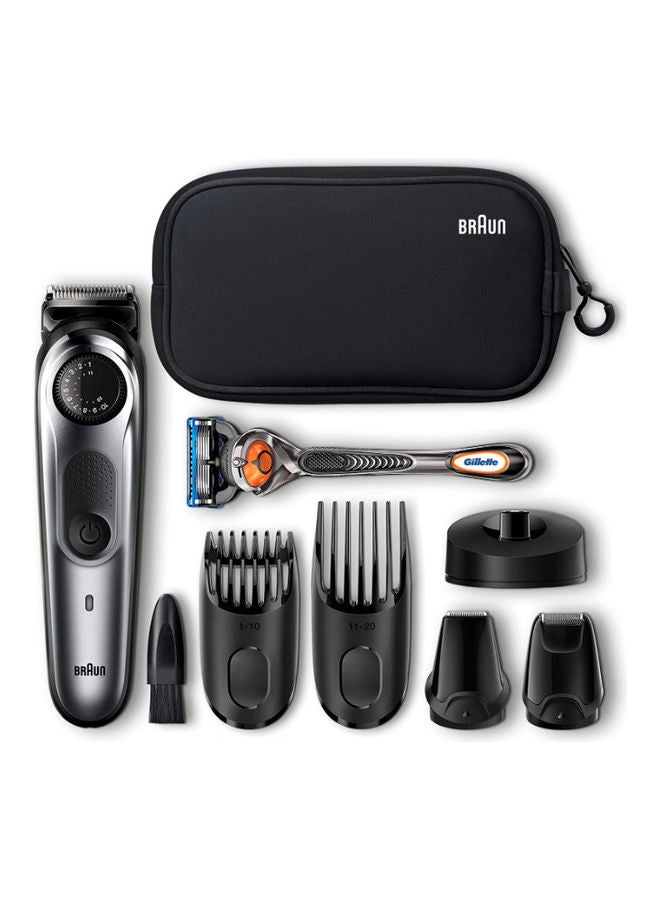 Rechargeable Beard And Hair Trimmer With Gillette Fusion 5 Proglide Razor Toiletry Set 22.5 x 6.5 x 25.2cm