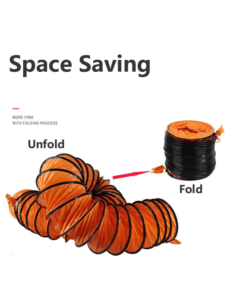 Axial Flow Fan Utility Blower Fan,Portable Air Blower,10 Inch Fan With 5m Duct,Air Ventilation Fan,Exhaust Axial Hose Fan for Industrial,Warehouse,Factory