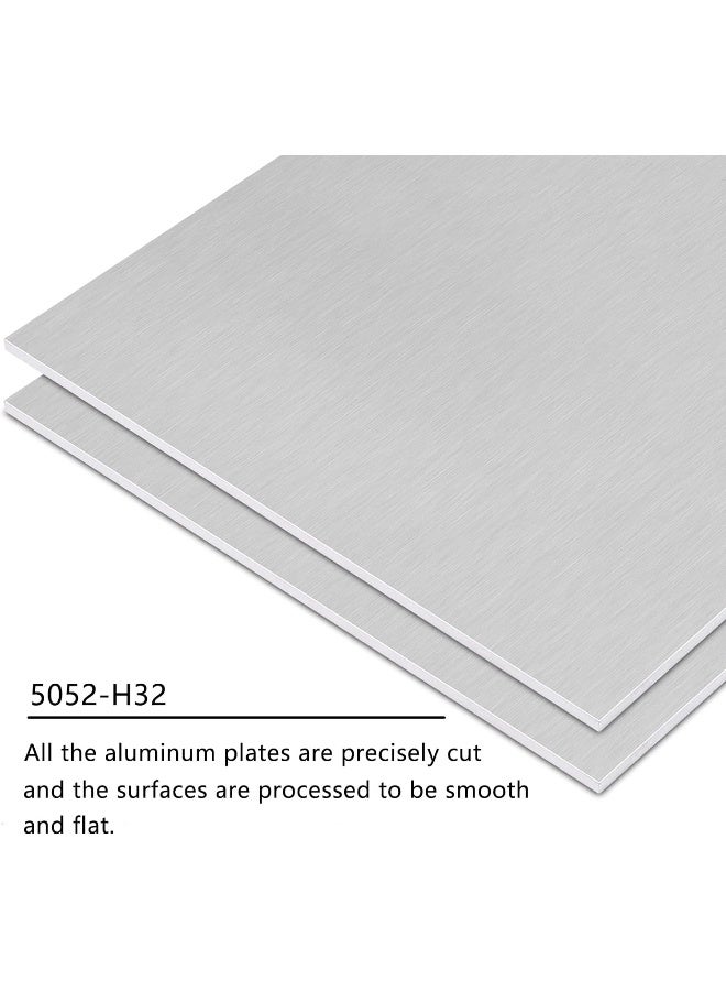 5052 H32 Aluminum Sheet Metal 12 x 12 x 1/64 (0.02”) Inch Flat Plain Thin Aluminum Plate Covered with Protective Film, Rectangle Aluminum Metal Plate for Crafting, Industrial, 0.5mm