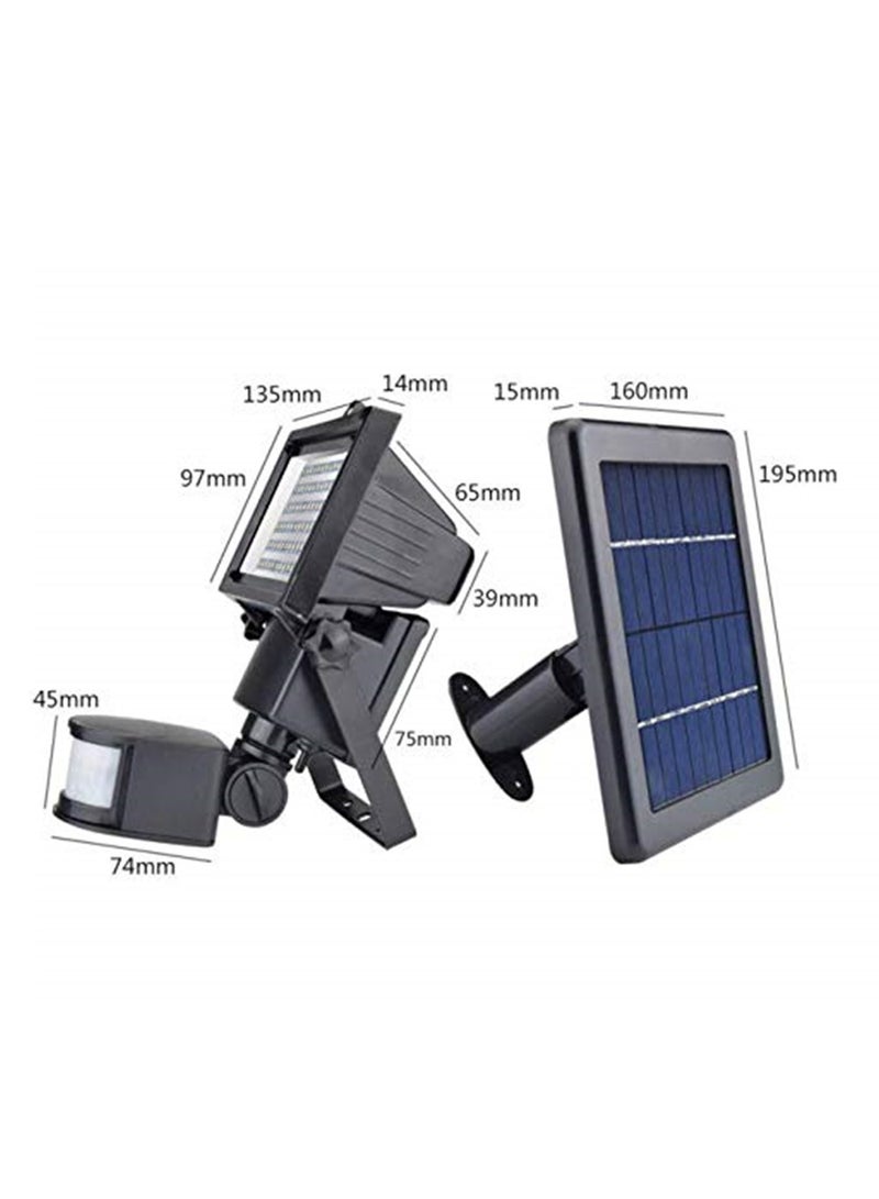 60 LED Solar Security Garden Light PIR Motion Sensor Path Outdoor Emergency Wall Lamp