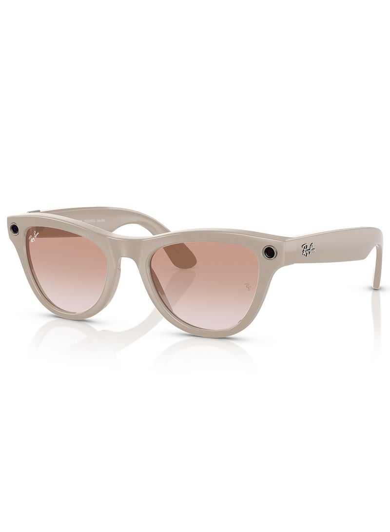 Ray-Ban Wearable x Skyler RW4010 670013-52 Chalky Grey / Cinnamon Lenses Pink