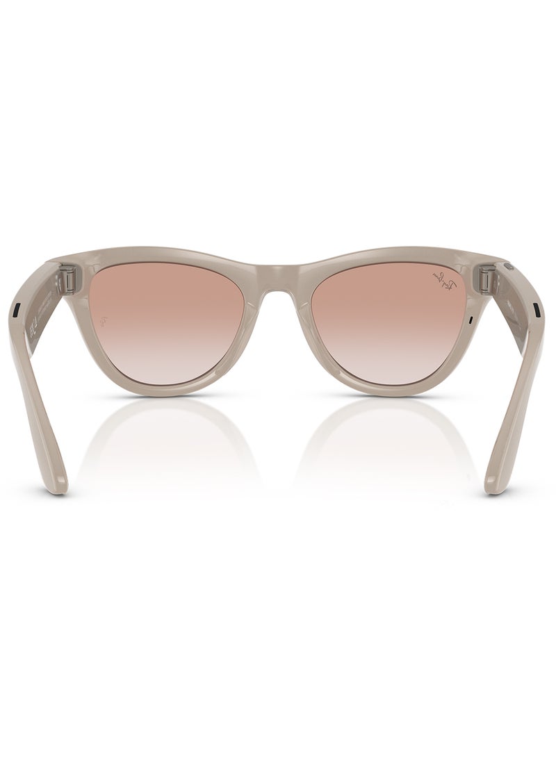 Ray-Ban Wearable x Skyler RW4010 670013-52 Chalky Grey / Cinnamon Lenses Pink