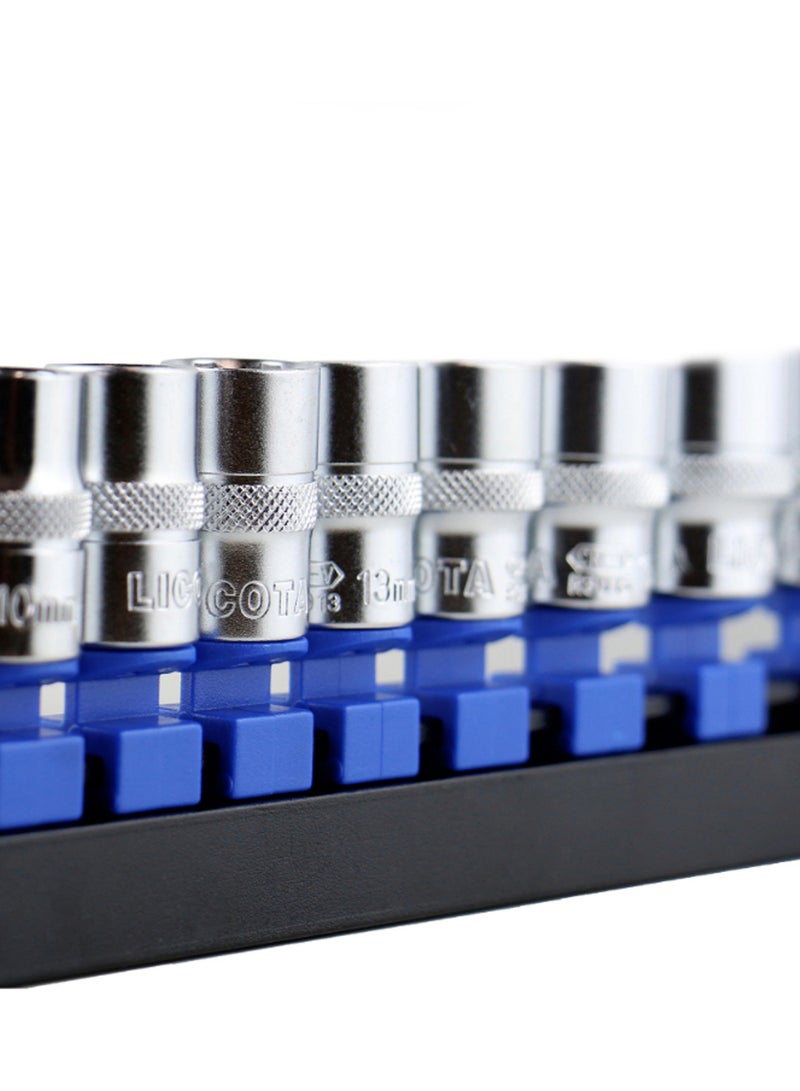 11-Piece Super Lock Socket Set Black/Blue/Silver