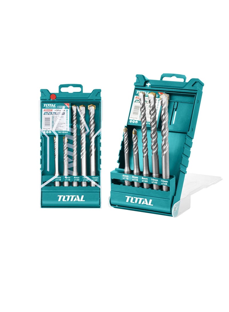 Total SDS Plus Hammer Drill Bit Set 5 Pieces