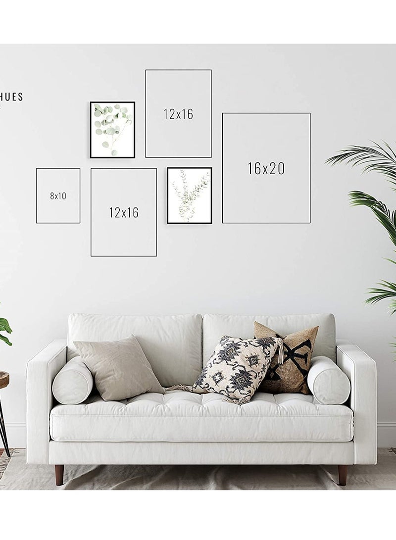 Botanical Plant Wall Art Prints - Decor Pictures Minimalist Photo Kitchen Leaves Boho Leaf Eucalyptus Green Poster Set of 4 (8