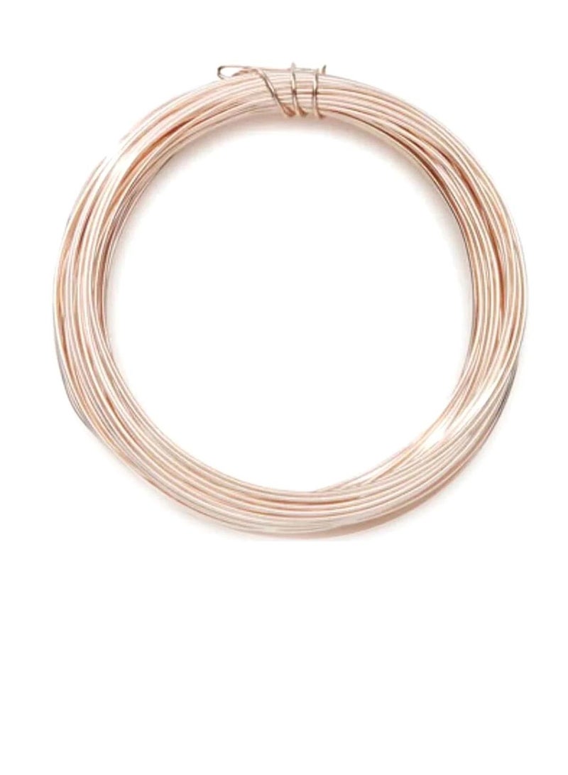 Silver Plated Copper Wire 24 Gauge Rose Gold 10 Yards