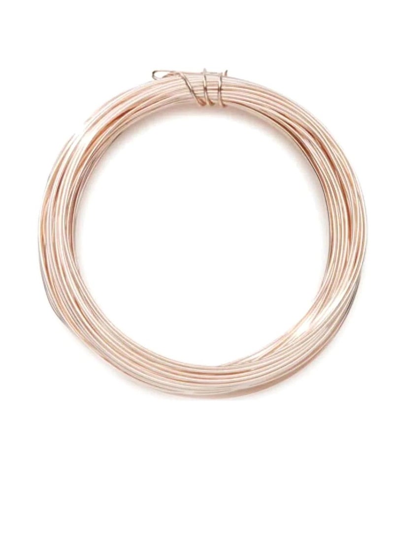 Silver Plated Copper Wire 24 Gauge Rose Gold 10 Yards