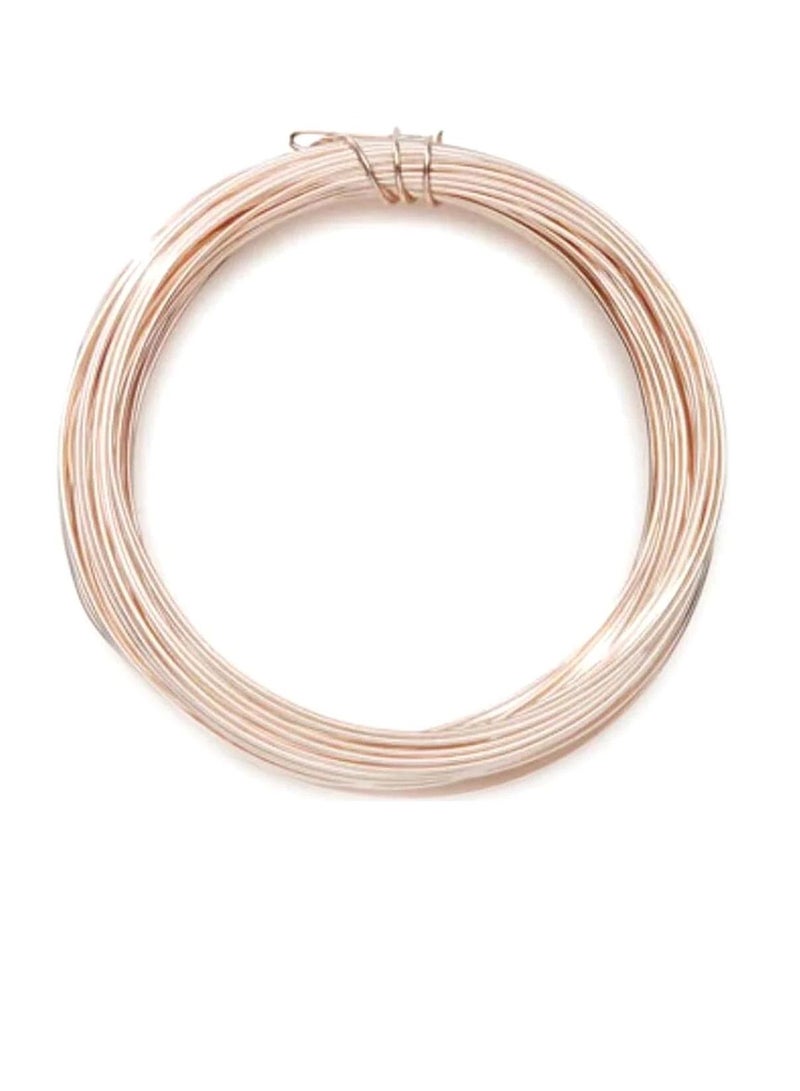 Silver Plated Copper Wire 24 Gauge Rose Gold 10 Yards