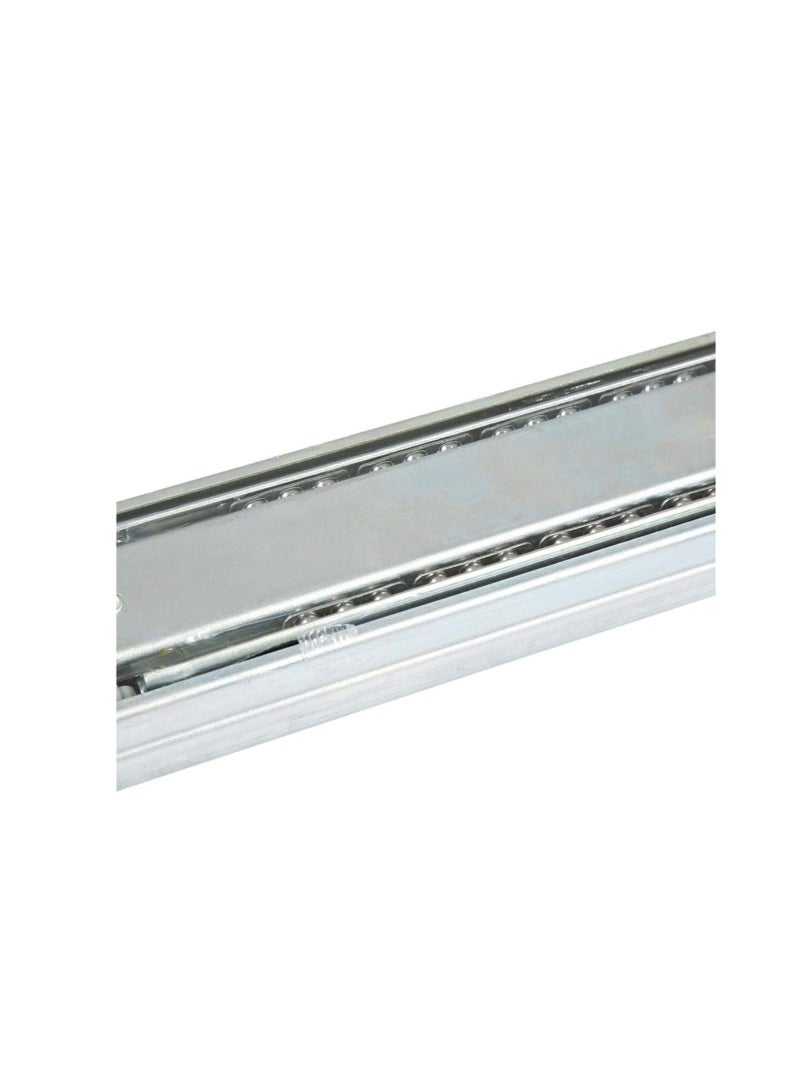 Robustline Drawer Slides | Side Mounted | Soft Closing | Silver | 18 inch | 2 Pieces