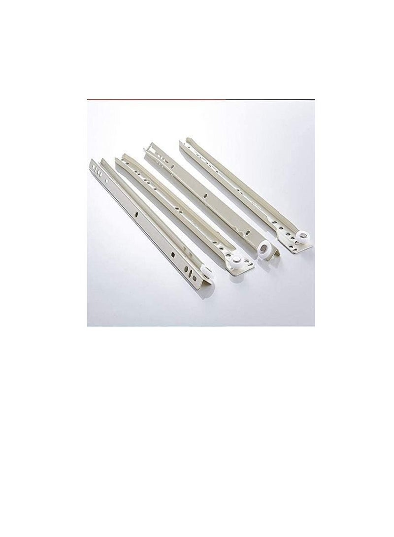 Robustline Roller Wheel Cabinet Drawer Keyboard Slide Glide Runner 2 Pairs (1.0mm Thickness), Heavy duty drawer slides (22