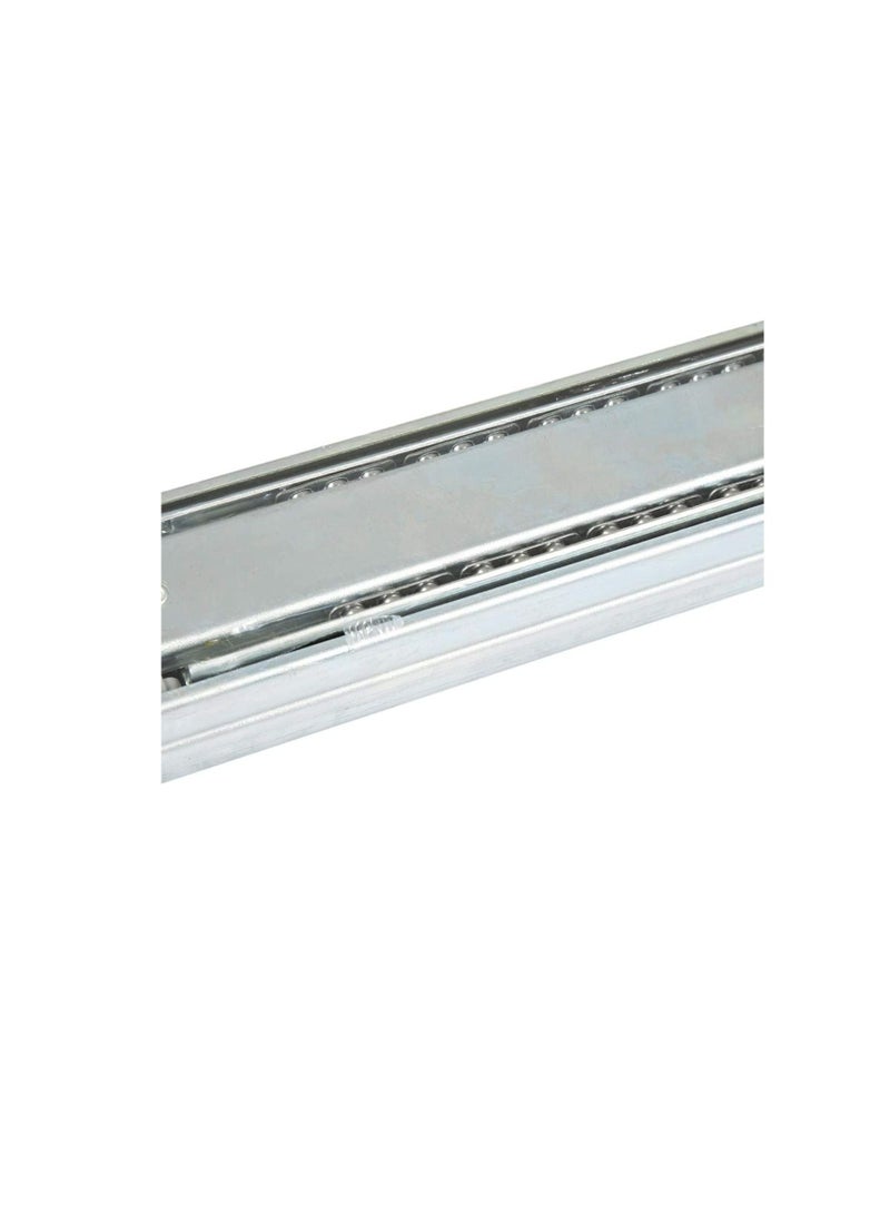 Robustline Drawer Slides | Side Mounted | Soft Closing | Silver | 18 inch | 2 Pieces