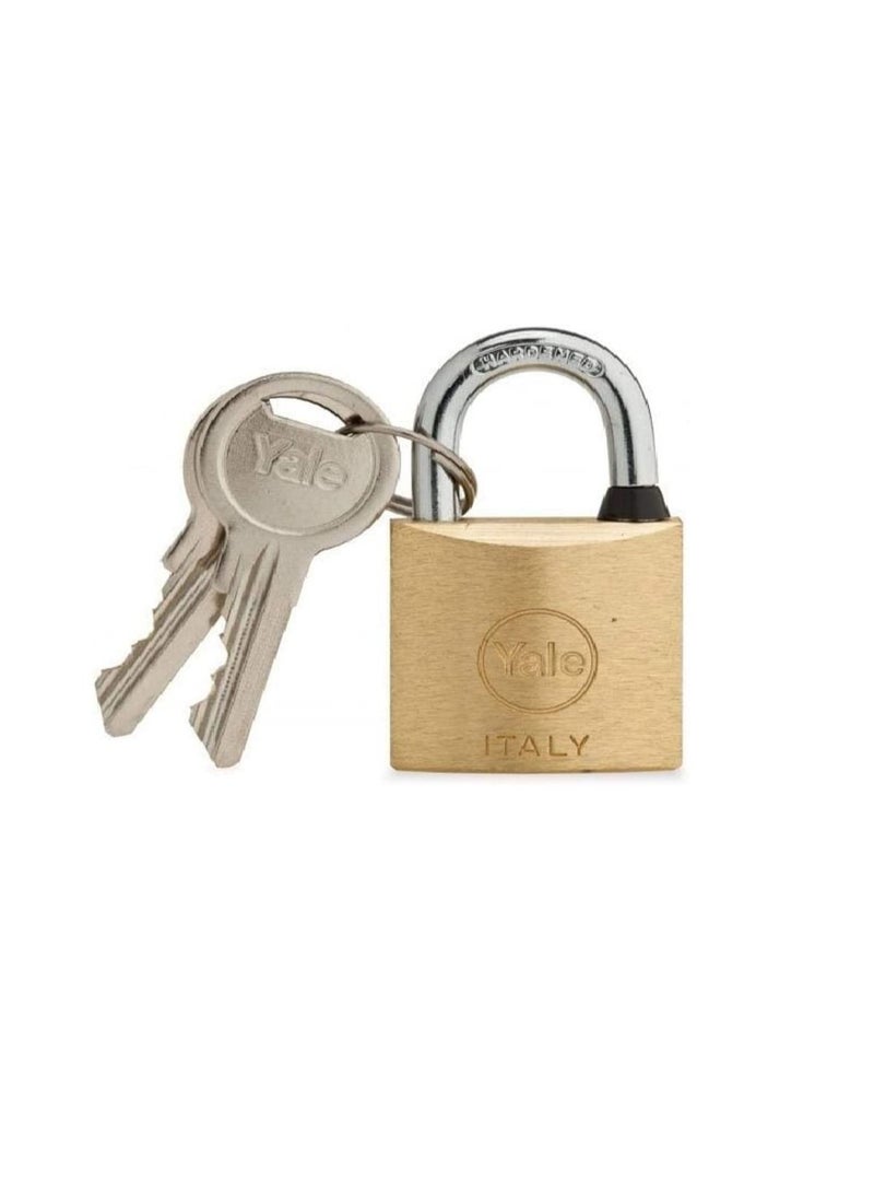 Yale 15-0110-4022-00-0201 110 Series Brass Padlock, 40Mm