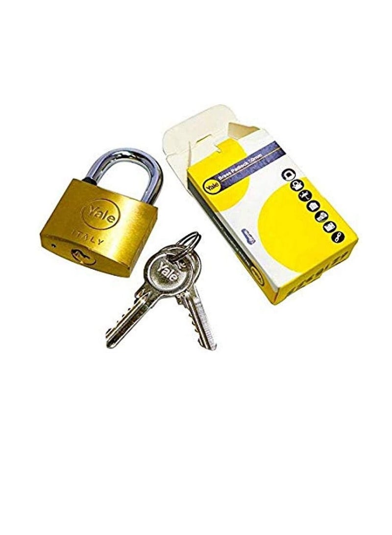 Yale 15-0110-4022-00-0201 110 Series Brass Padlock, 40Mm