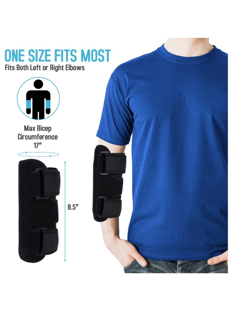 Adjustable Elbow Brace for Comfortable Sleep Support with Removable Splints for Cubital Tunnel Syndrome and Tendonitis