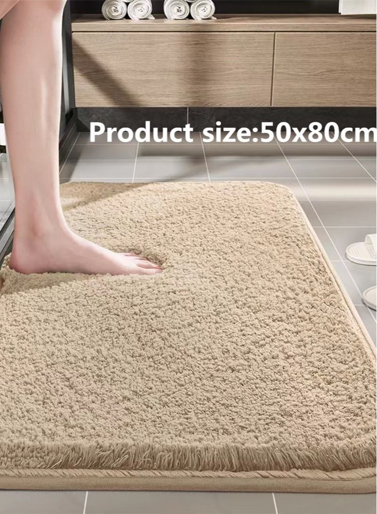 Non-Slip Bath Mat Super Absorbent Shower Thickened Soft 50 x 80 centimeter