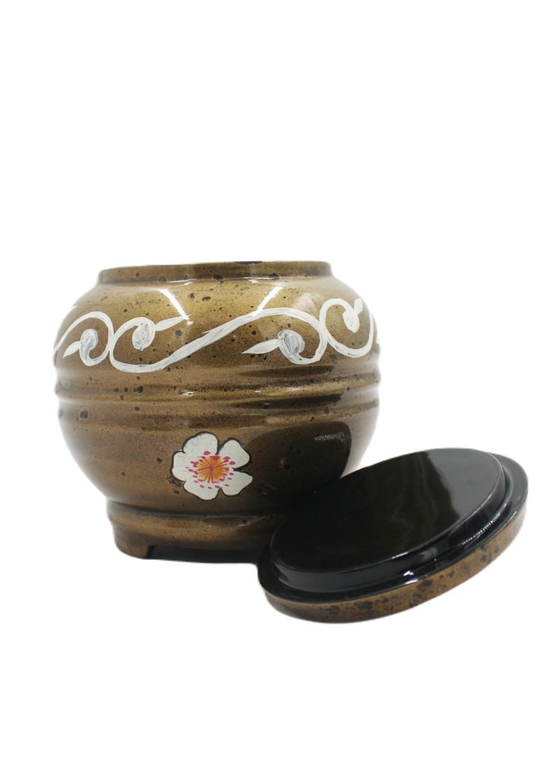 Vietnam Handmade Lacquer Painted Round Pot