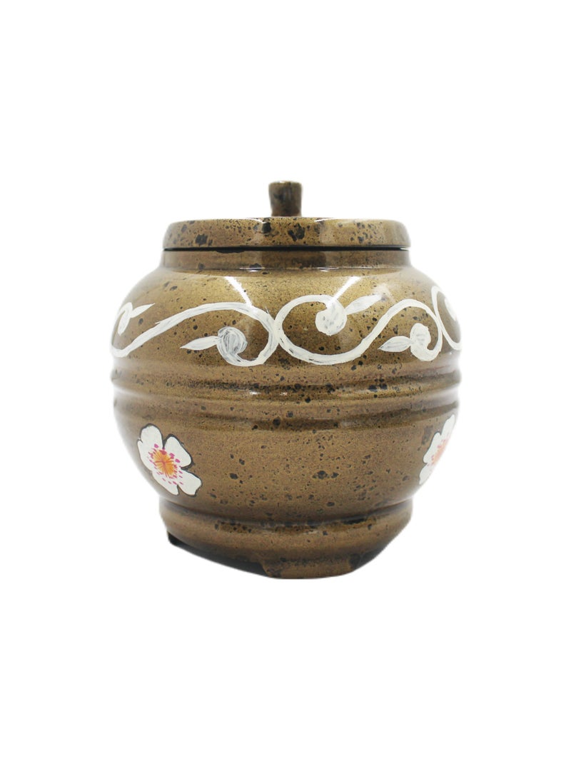 Vietnam Handmade Lacquer Painted Round Pot