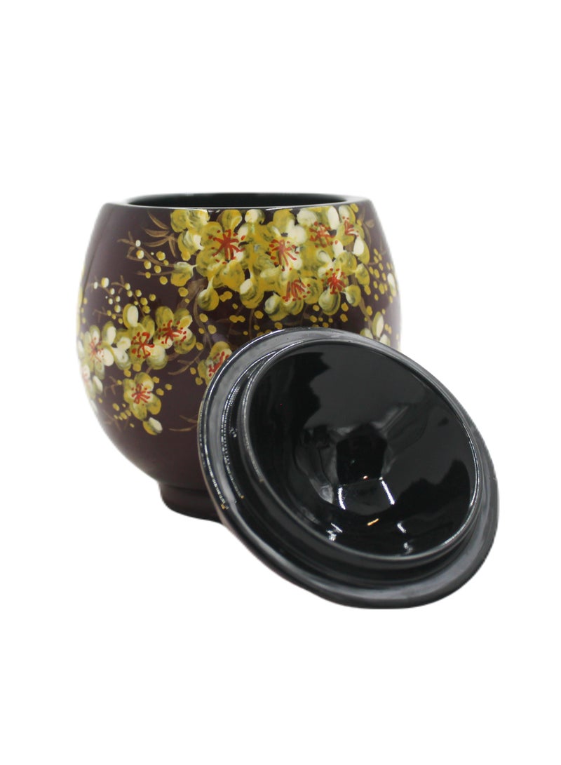 Vietnam Handmade Lacquer Hand Painted Pot