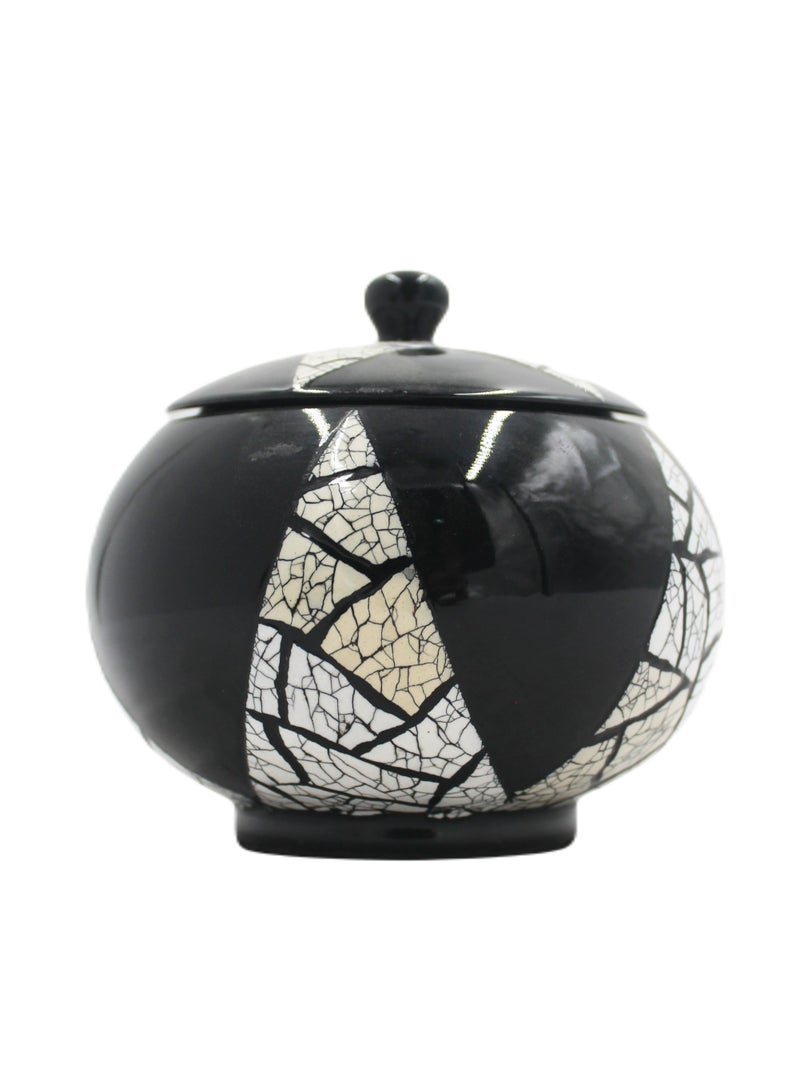 Vietnam Handmade Lacquer Crack Shell Work Pot