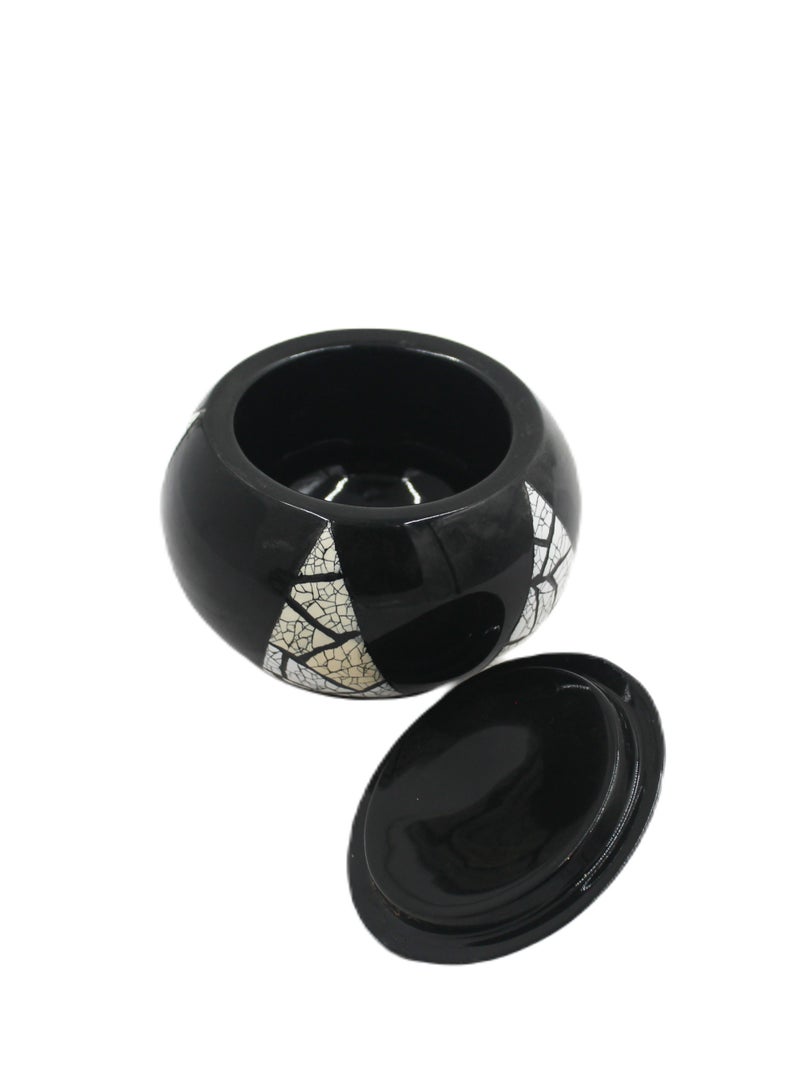 Vietnam Handmade Lacquer Crack Shell Work Pot