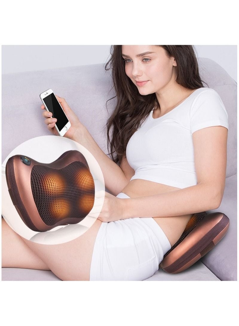 Massage pillow shiatsu Deep Kneading neck back shoulder Pillow Massager 4 rollers with heat for car, home, office