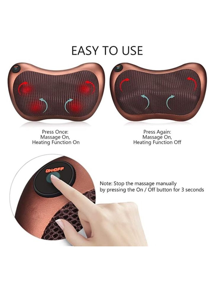 Massage pillow shiatsu Deep Kneading neck back shoulder Pillow Massager 4 rollers with heat for car, home, office