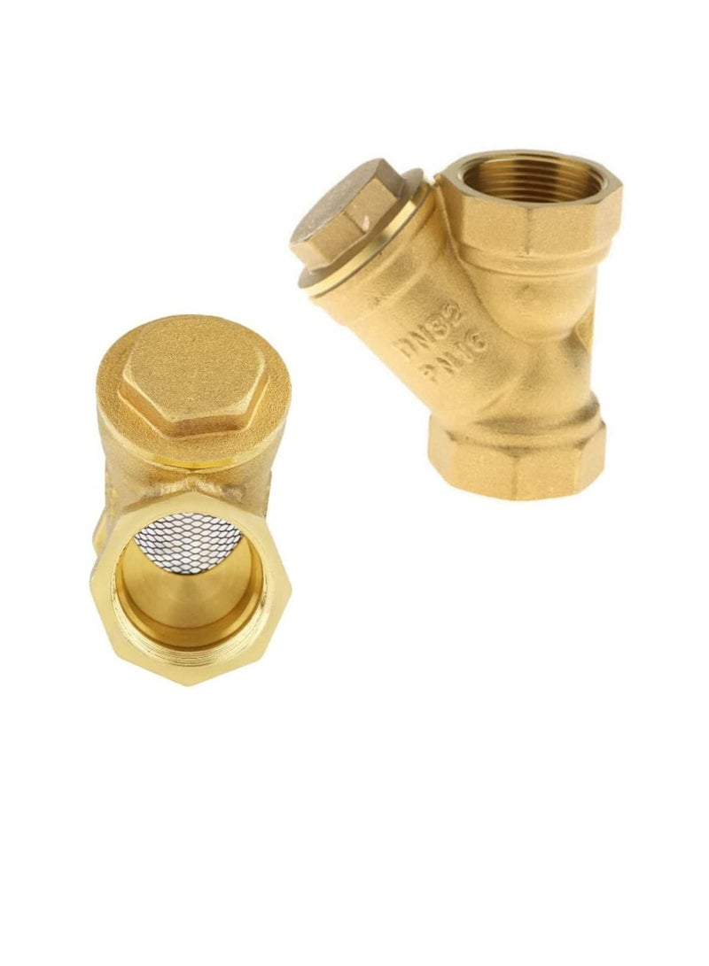 Brass Female Threaded Y Shaped Brass Strainer Filter Valve for Water, HVAC & Plumping Application (1/2 Inch)