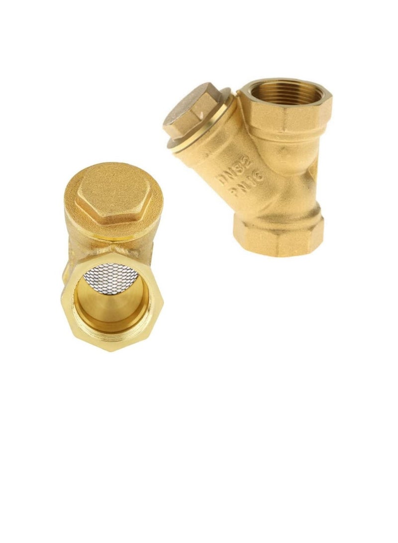 Brass Female Threaded Y Shaped Brass Strainer Filter Valve for Water, HVAC & Plumping Application (1/2 Inch)