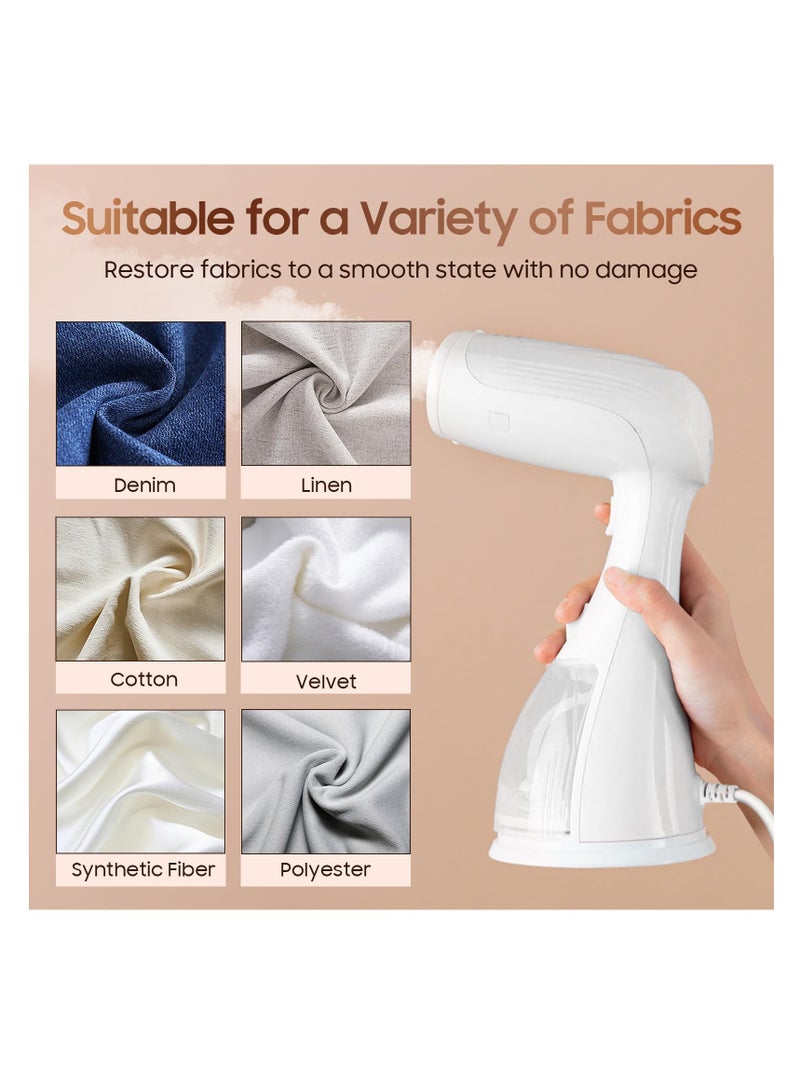 Steamer for Clothes Travel Steamer - 1500W Portable Clothes Steamer Handheld Garment Steamer Remove Wrinkles for All Fabrics, Suit for Home Travel Hotel